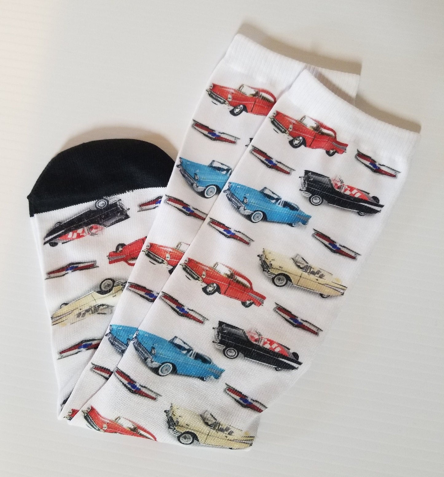 1957 Chevy Bel Air Classic Car Dress Socks