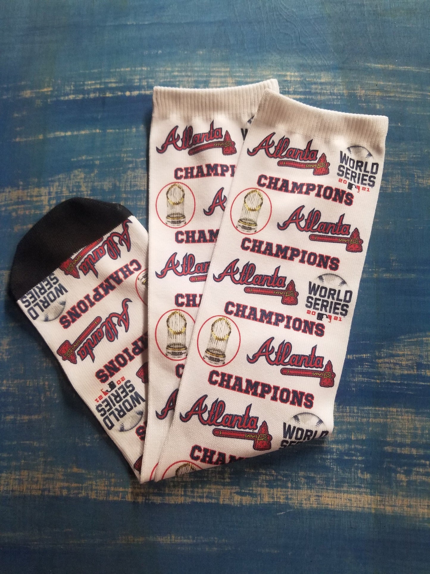 Atlanta Braves World Series Champions Dress Socks