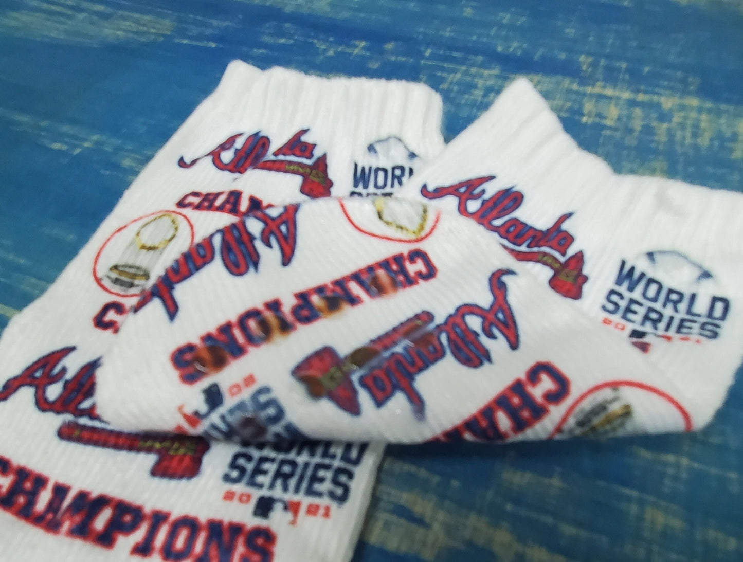 Infant Atlanta Braves World Series Champions Grippy Socks