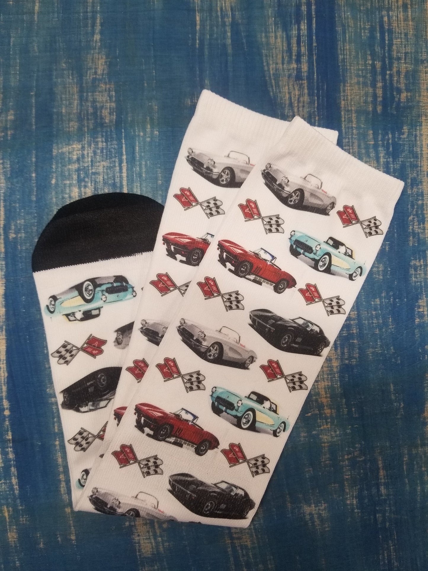Corvette Classic Car Dress Socks