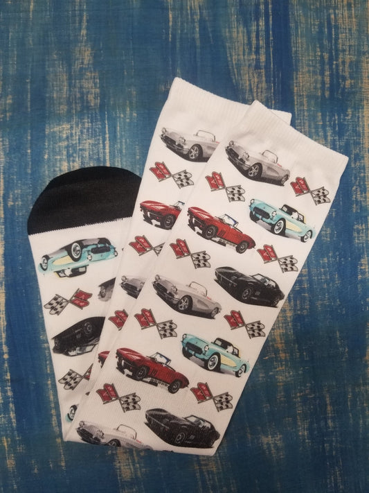 Corvette Classic Car Dress Socks