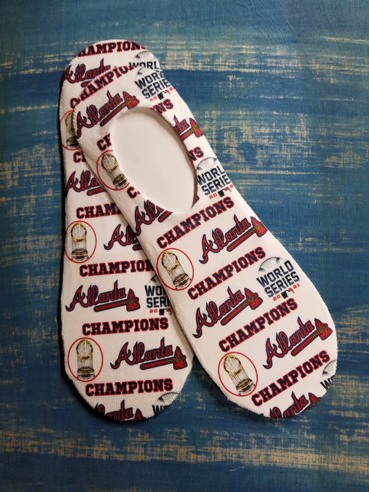 Atlanta Braves World Series Champions No Show Socks